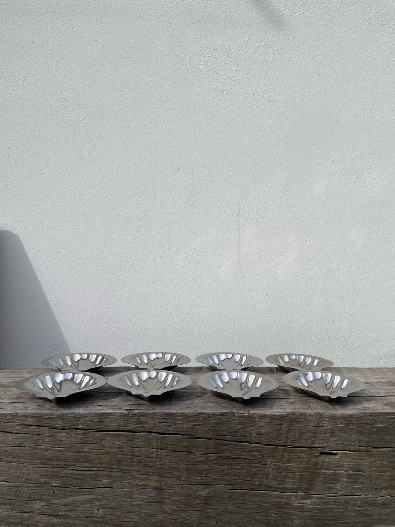 8 coupelles coquillage en inox