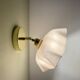 Vintage pink opaline lampshade wall lamp