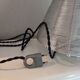 Conical stainless steel wire table lamp, vintage 80's
