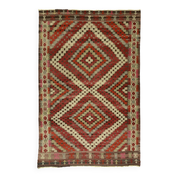 Grand Kilim Turkish Anatolia 175x250 cm Vintage Geometric Handwoven