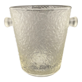 Champagne bucket in opaque glass with crumpled effect