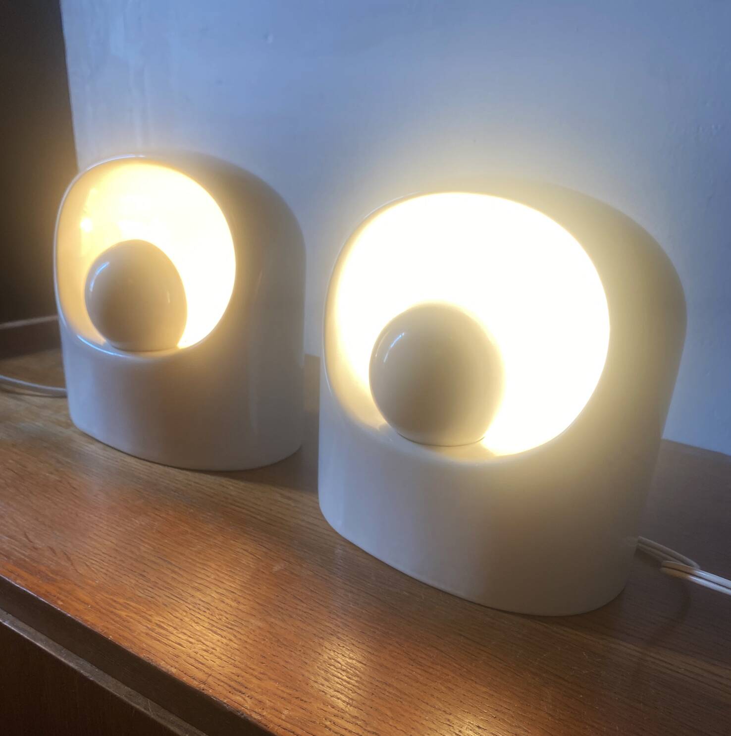 Paire de Lampes Venezia de Philips Années 70