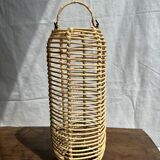 Small lantern-shaped rattan suspension H35 D15
