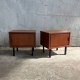 Pair of teak bedside tables, 1970s