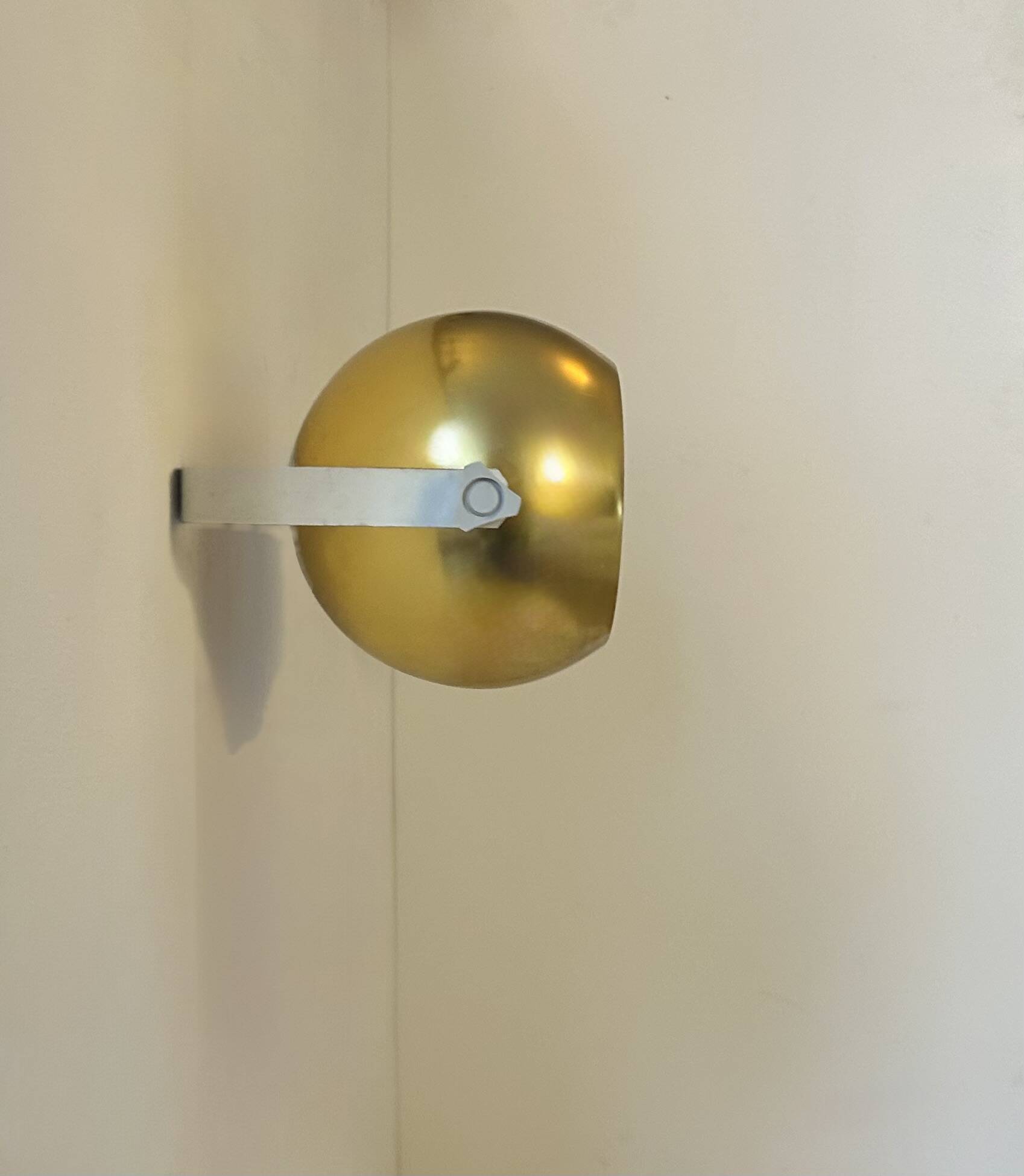 Pair of vintage brass wall lights by PARSCOT, France, 1970