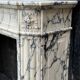 Louis XVI Style Fireplace In Violet Breccia Marble Circa 1880