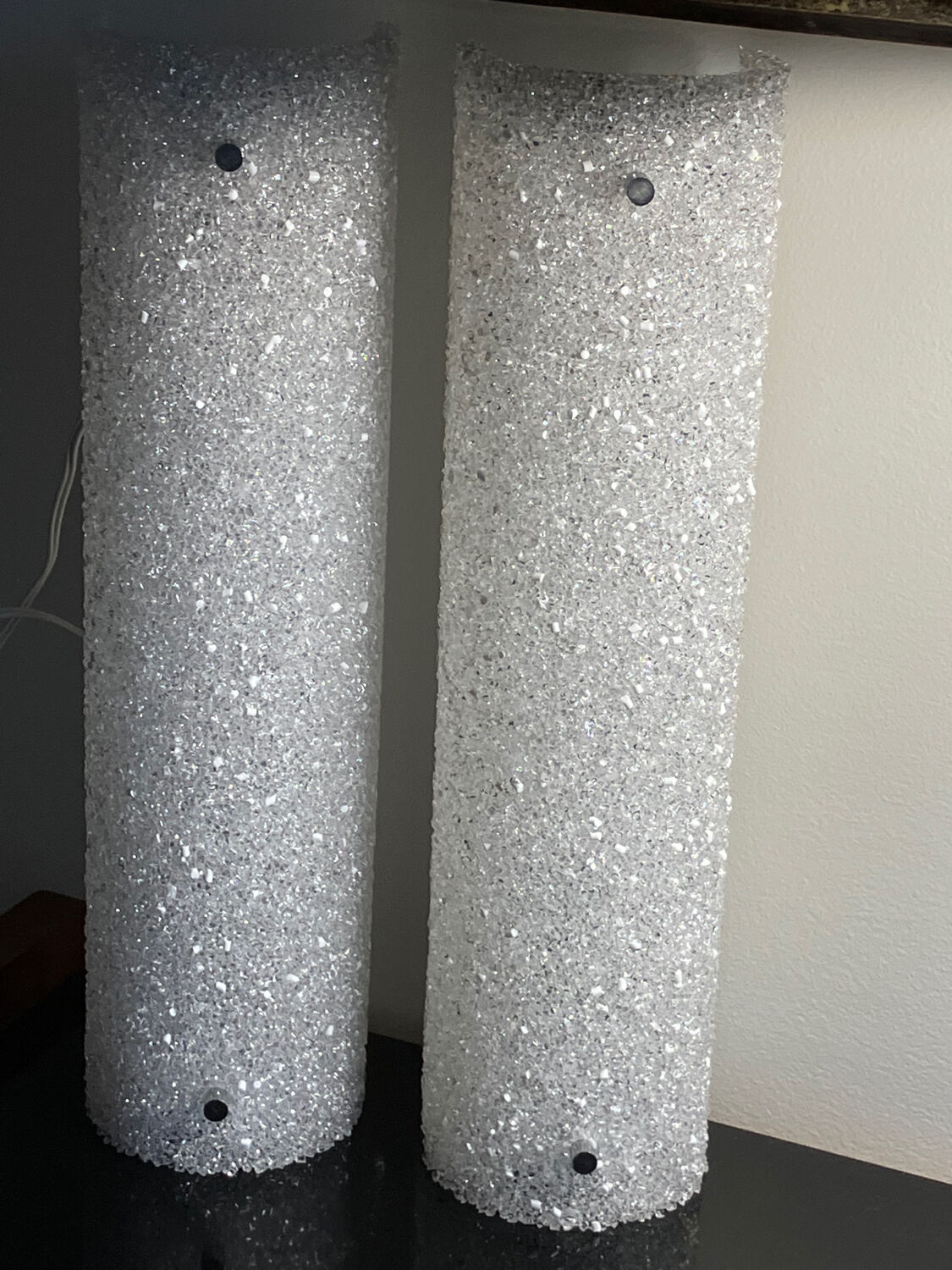 Vintage perspex wall lights