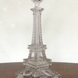 Eiffel Tower shaped candlesticks made by the Portieux crystal factory