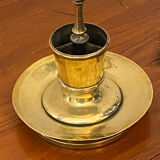 Compartmentalised brass candlestick