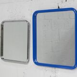 Pair of tubular steel mirrors, france, circa 1970