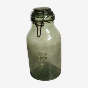 Canning jar green glass