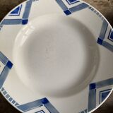 Set of 6 Art Deco Deep Plates - Moulin des Loups Orchies - Model PAX