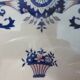 Ravier or small oval dish longchamps ceramics rouennais model