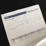 Pair of Italian wall lights Fontana Arte Yves white 2008