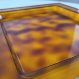 Lucite and gold metal tray by Christian Dior