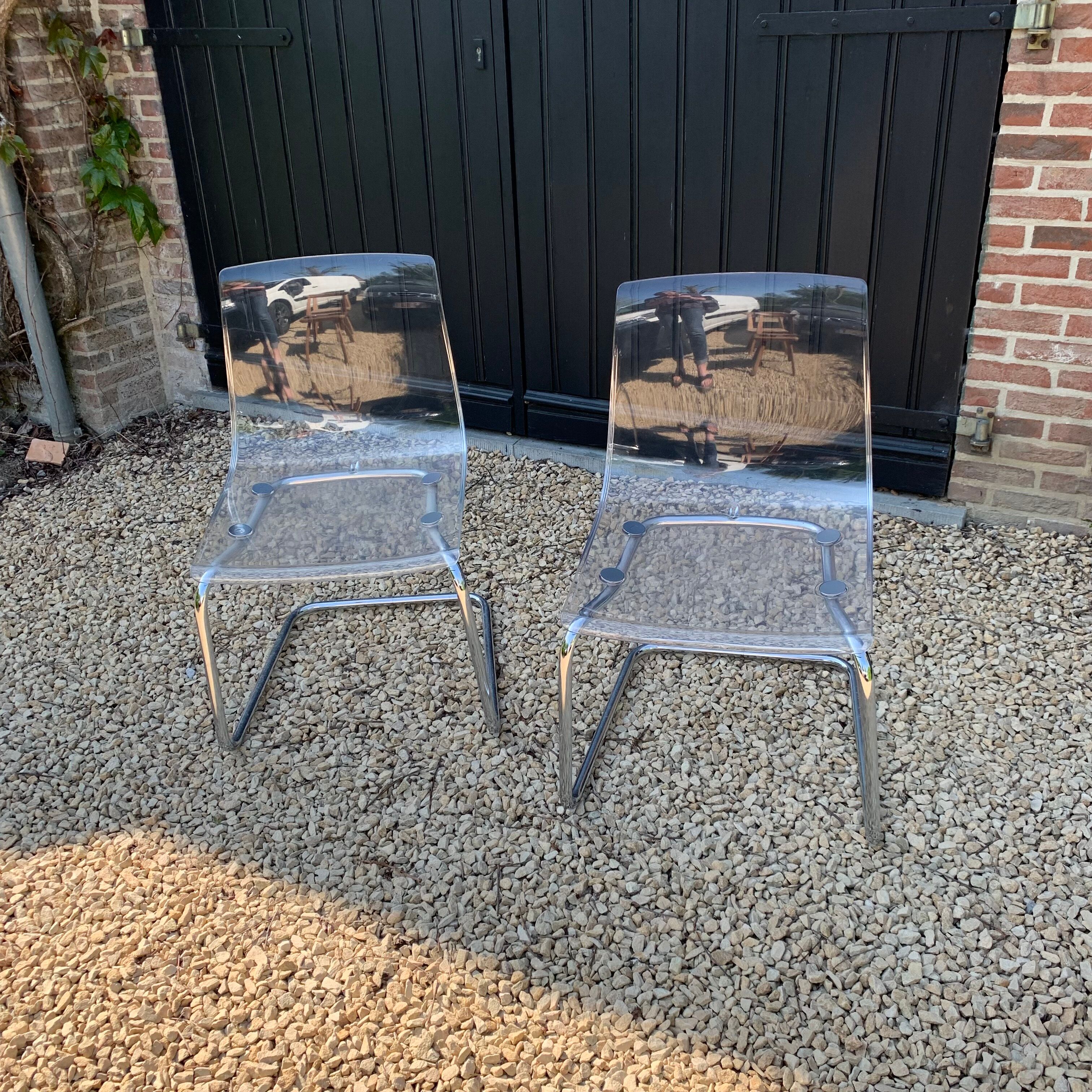 Pair of plexi chairs