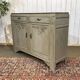 Art Deco sideboard in walnut, oak and marble top.