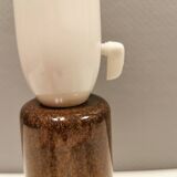 Ceramic/stoneware table lamp, Danish from the 1970s-1980s, earth and green colors