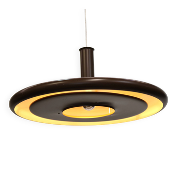 Chocolate brown vintage Fog & Morup Pendant Lamp: Hans Due Optima XL, Mid-C