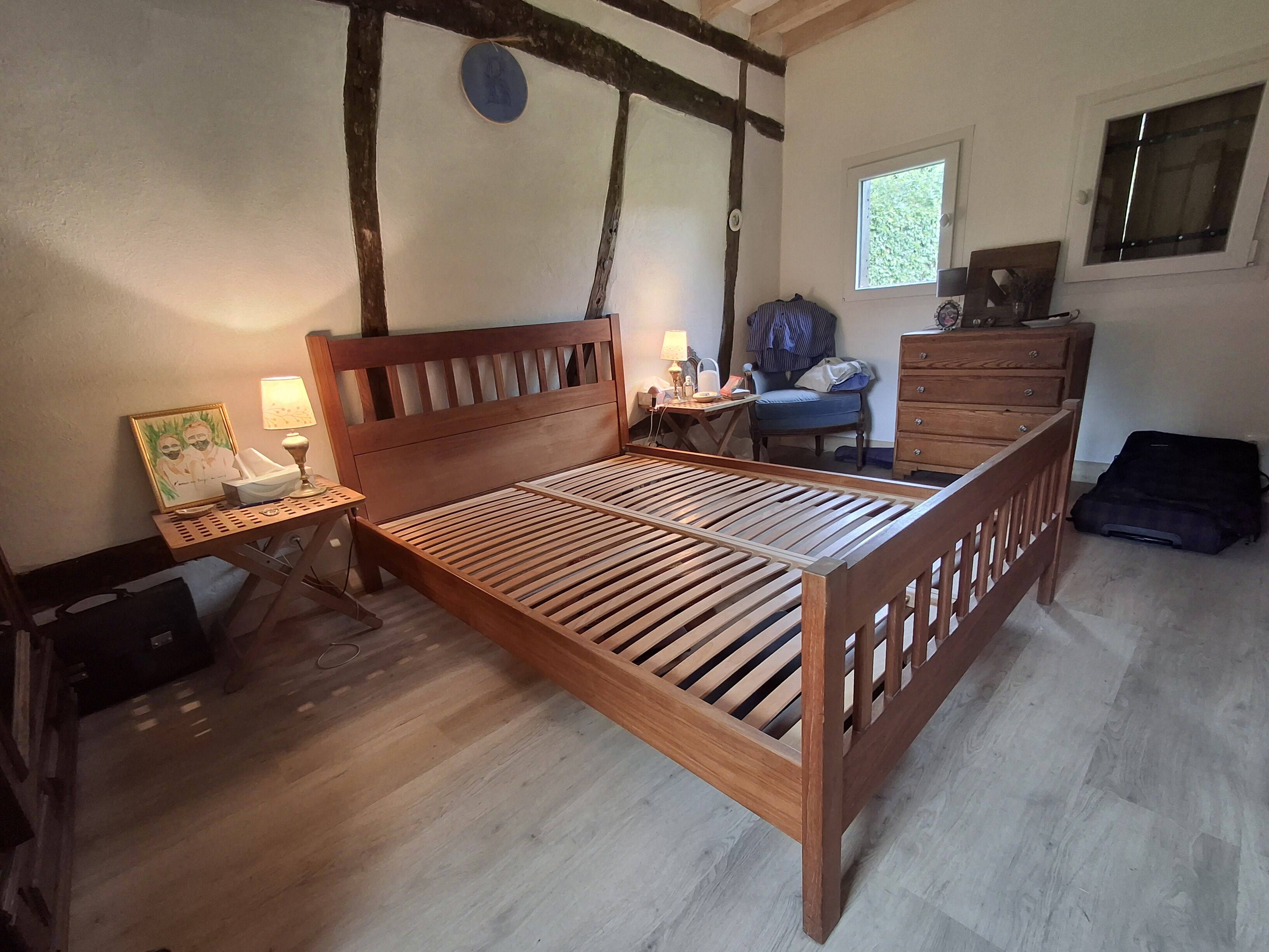 Wooden bed frame and slatted base HABITAT 140*190