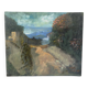 The distant castle, oil on canvas signed