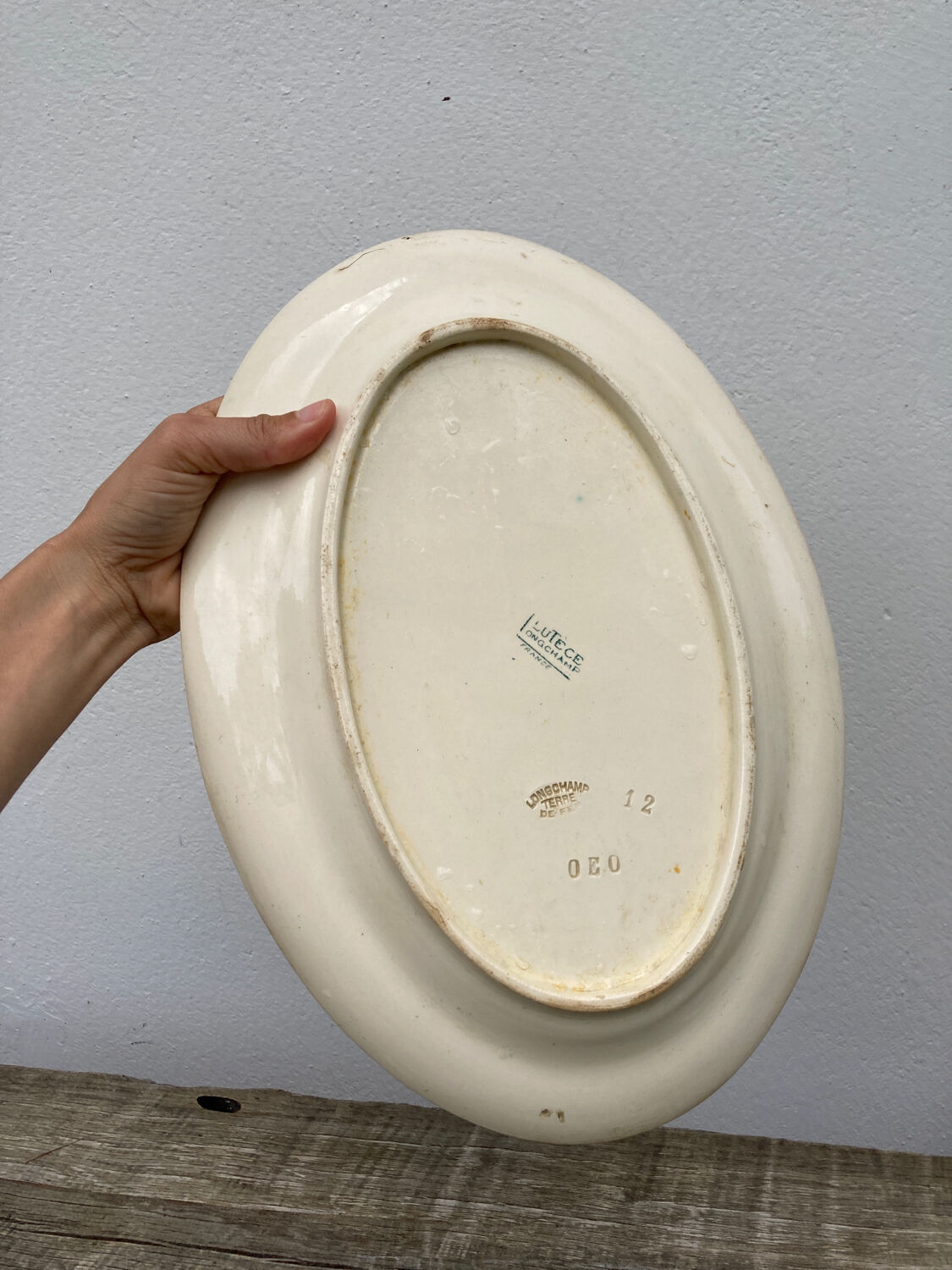 Earthenware dish Longchamp Lutèce