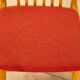 Lot de 5 chaises bois et tissu rouge