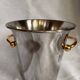 Guy Degrenne stainless steel ice bucket with golden handles