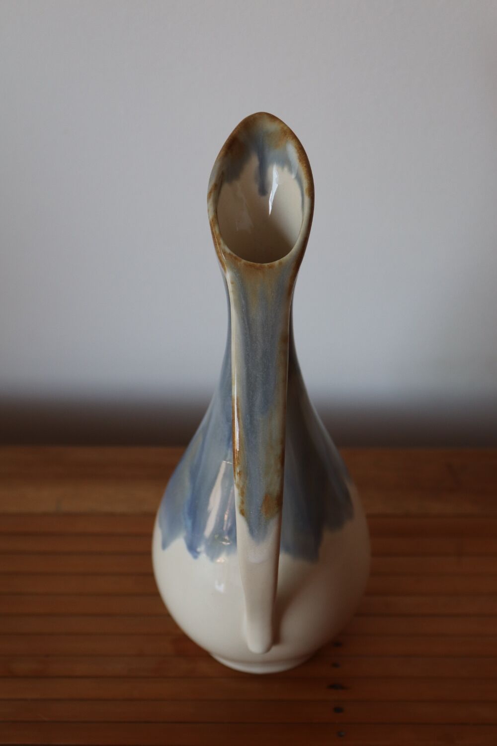 Cloud-stoneware oil pitcher