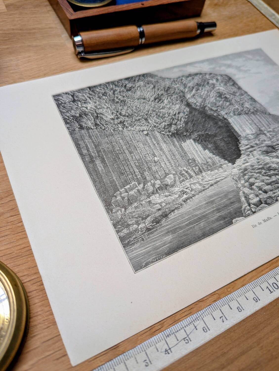 Printed in 1898, Fingal's Cave, Scotland.