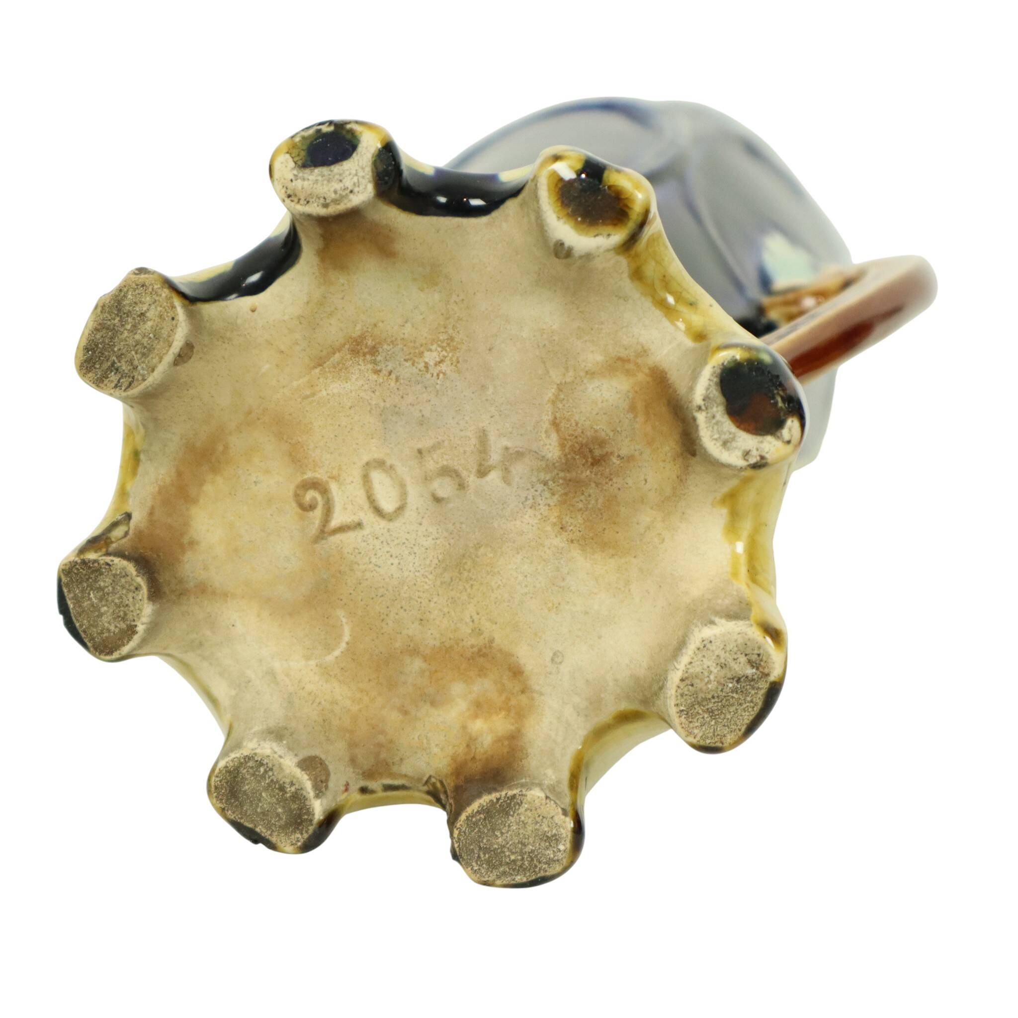 Art Nouveau Barbotine Majolica Vases Jardinière Set of 3