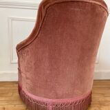Toad armchair in pink velvet