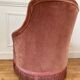 Fauteuil crapaud en velours rose