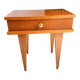 Vintage bedside table with tapered legs.
