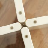 Wood and glass coffee table , France, circa 1980