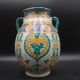 Vase pot with two handles in Moroccan ceramic signed Fes Moroccan