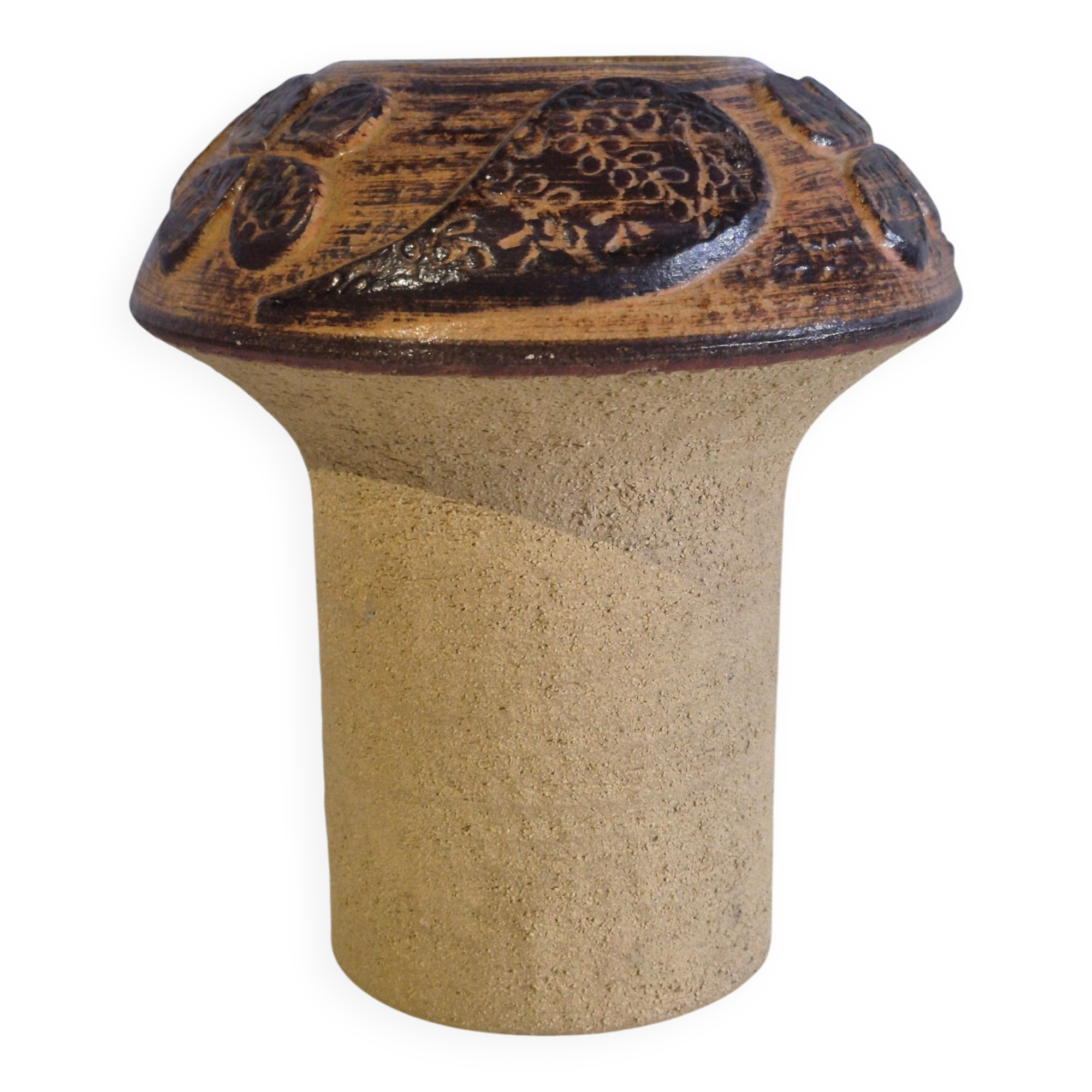 Danish Studio Pottery mushroom vase stoneware Soholm Haico Nitzche
