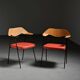Pair of armchairs model 675 by Robin and Lucienne Day, Airborne, France, 1950s.