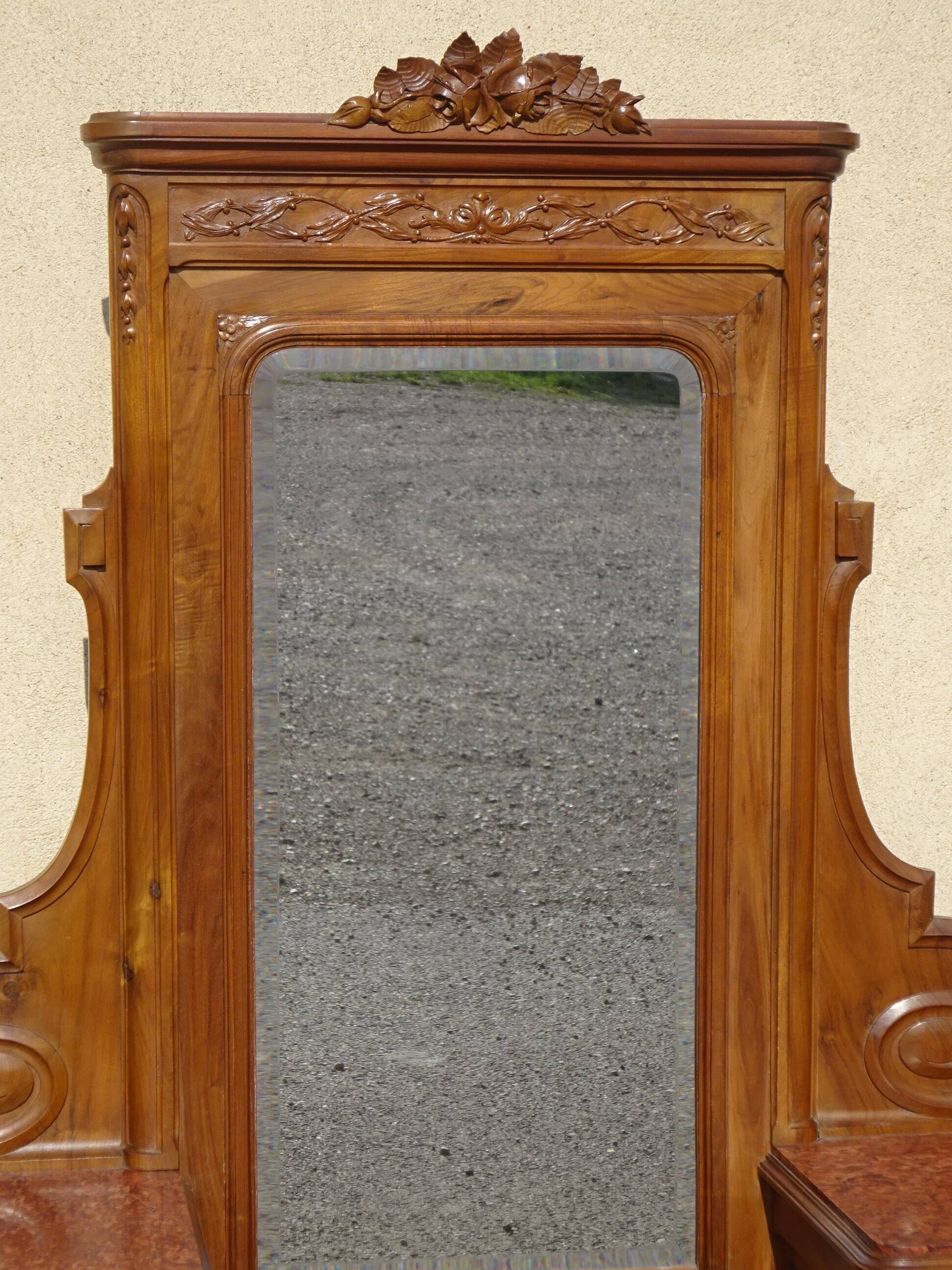 Coiffeuse avec rangements style Louis XVI