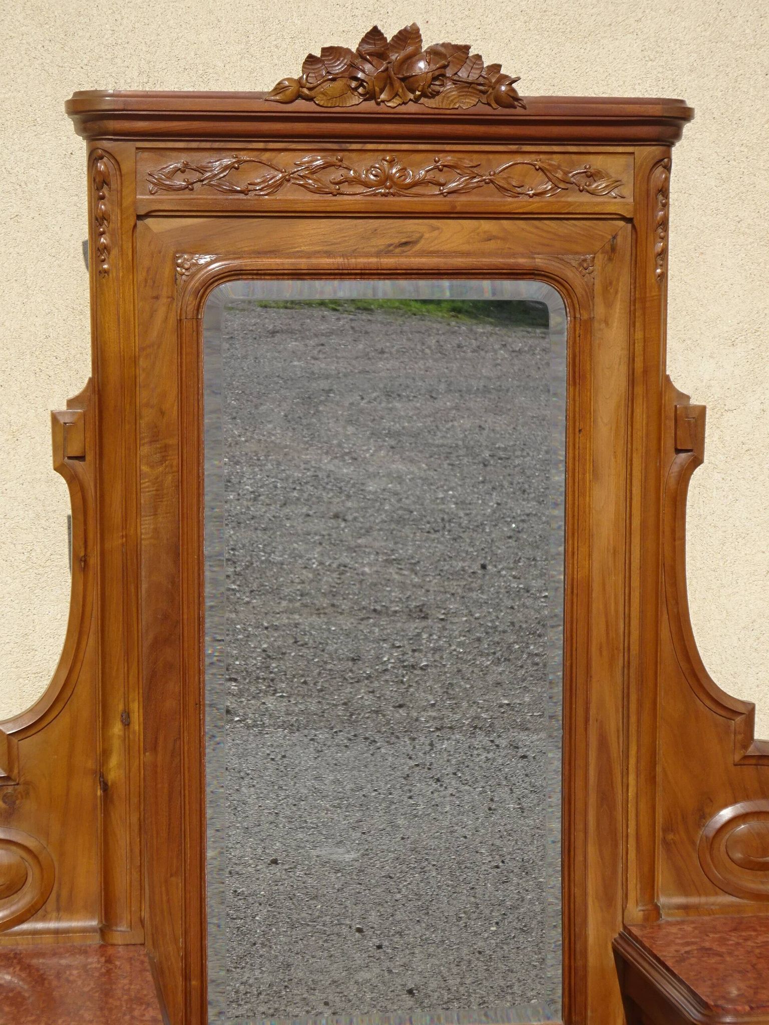 Coiffeuse avec rangements style Louis XVI