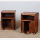 Pair of wooden bedside tables, French work from the 1940s.