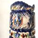 High earthenware vase of Rochefort in earth signed Leray
