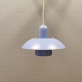 Classic small Danish hanging lamp, produced by Form-Light in the 1980s. Light purple color