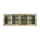 Blue green green wood glazed buffet