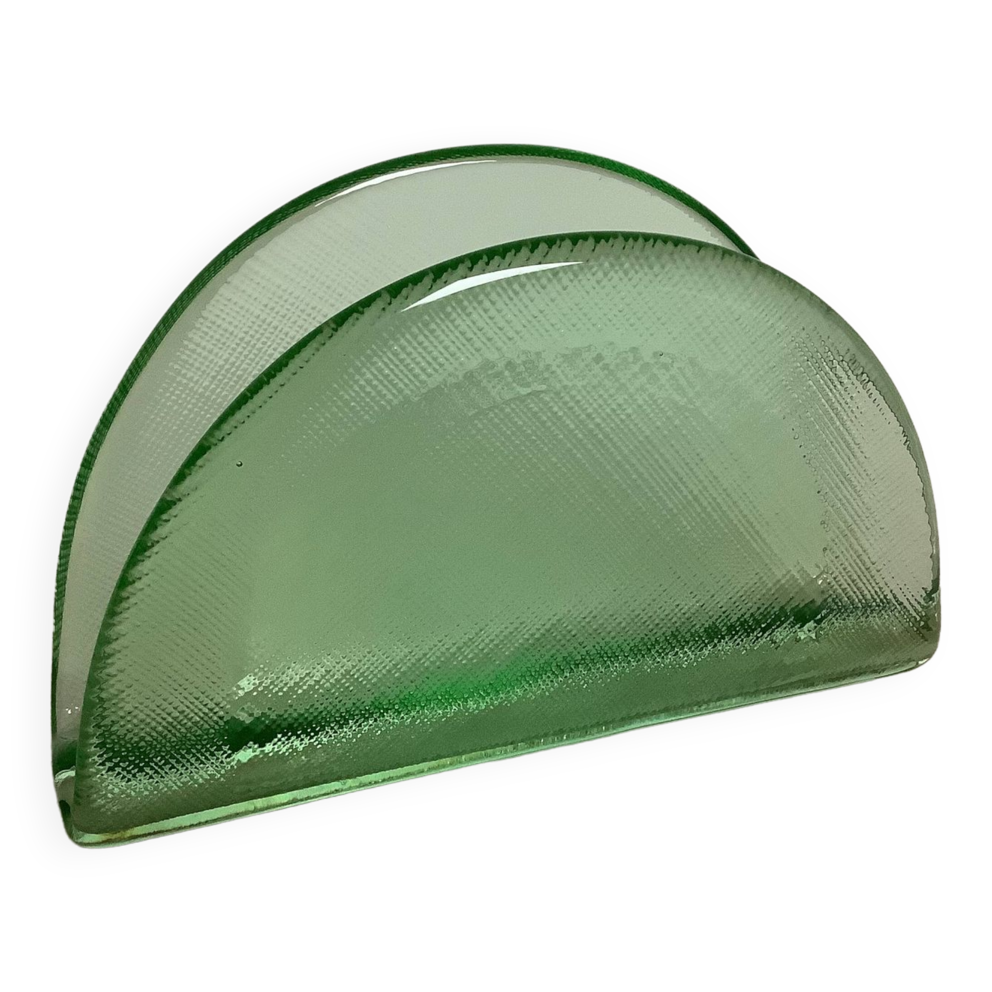 Green glass mail holder