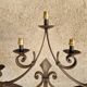 Four-light wrought iron floor lamp