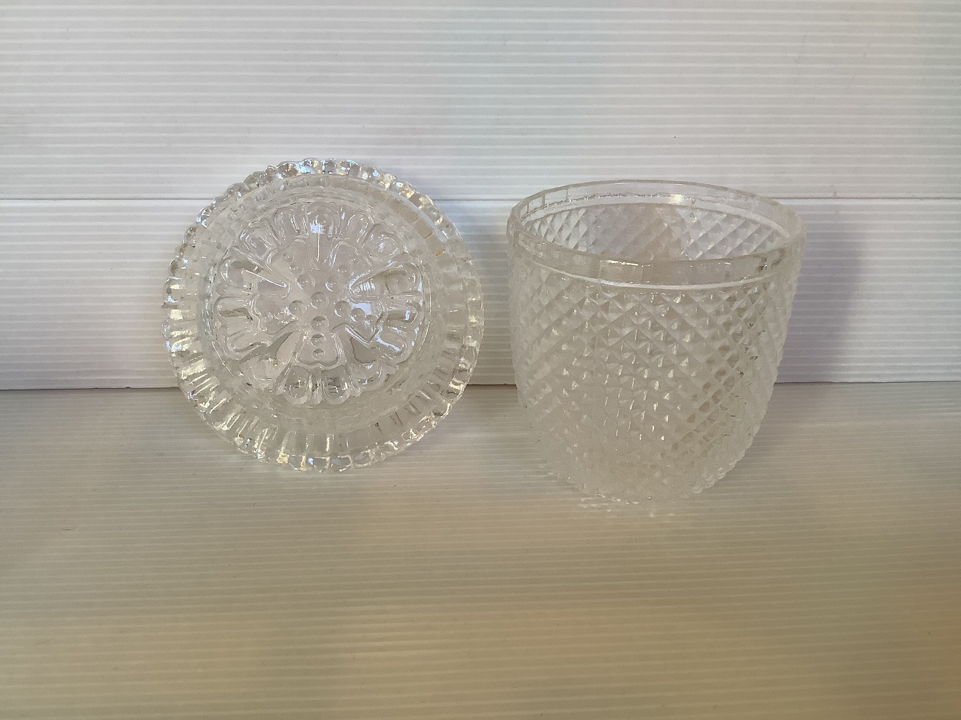 Pair of diamond glass photophores
