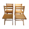 Set de 4 chaises en pin vintage design