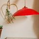 Suspension red cup in old metal 70s