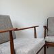 Two Vintage Danish Teak Wooden Armchairs